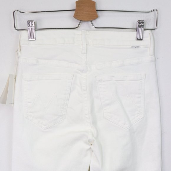 NWT Mother High Waisted Looker Ankle Fray Jeans Stretch Fairest Of Them All 25 - Picture 8 of 12